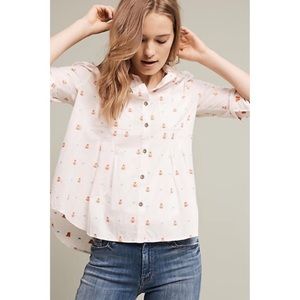 Anthropologie Maeve Teepee Button Down Shirt